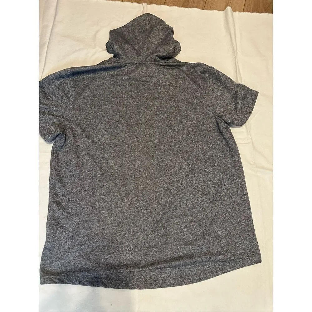 Tapout Men's Gray Heather Tempo Short Sleeve Warm Up Boxing Training Hoodie 2XL
